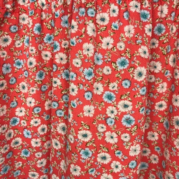 NWOT Orange & Blue Floral Tiered Maxi Dress - Picture 10 of 14